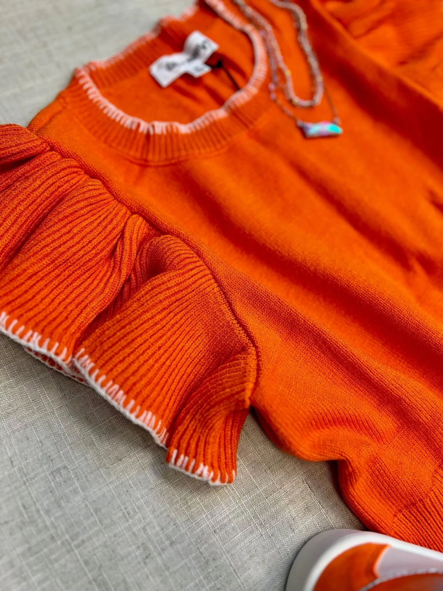 Wardrobe Staple Sunkist Cropped Sweater