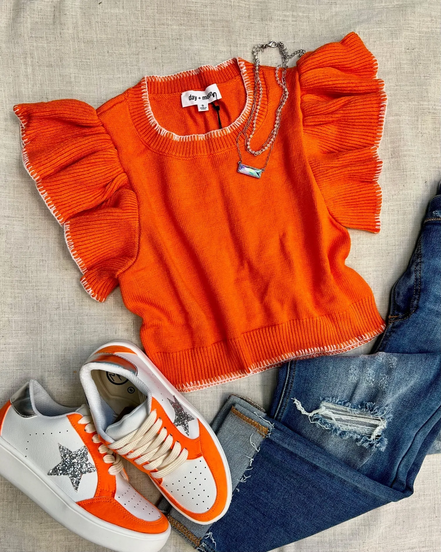 Wardrobe Staple Sunkist Cropped Sweater