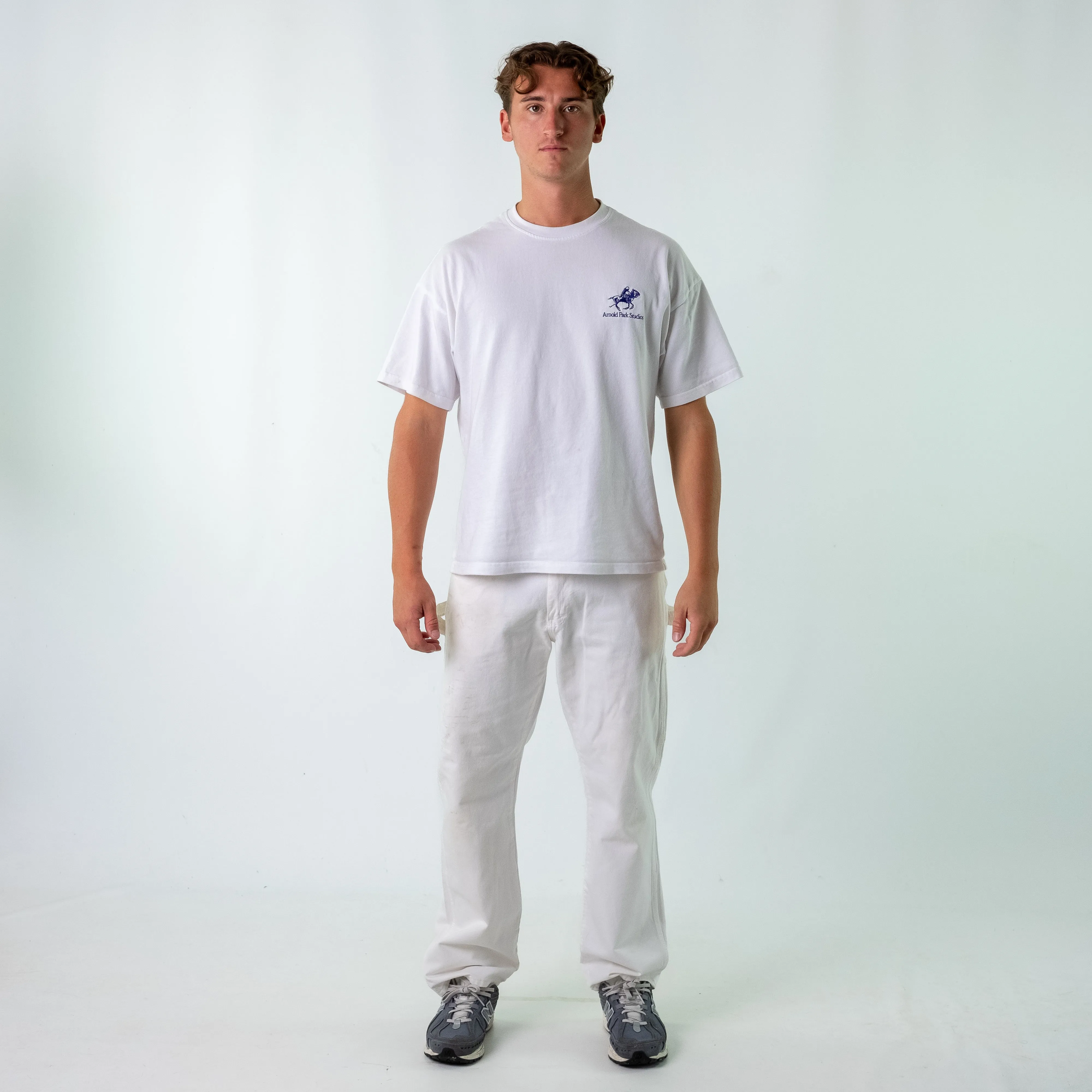 White 90s Dickies Denim Carpenter Jeans Baggy Pants (34x32)