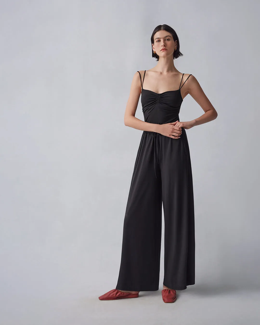 Wide-Leg Drawstring Pant