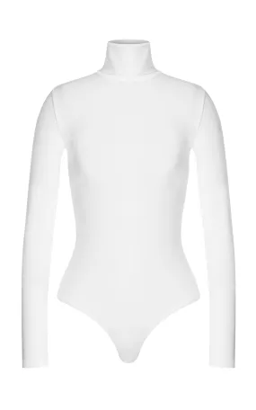 Wolford Colorado Turtleneck Jersey Thong Bodysuit