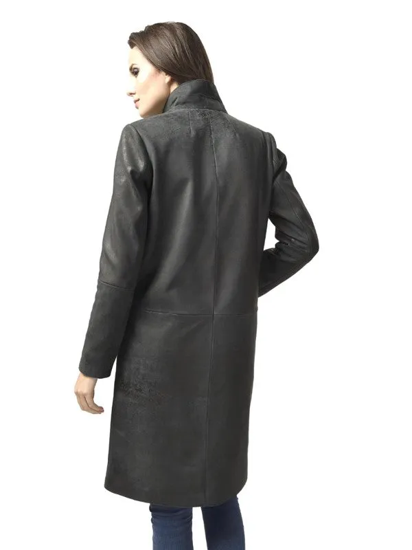 Women's Catherine Long Leather Coat