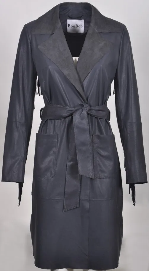 Women's Shiri Fringed Napalan Leather Coat