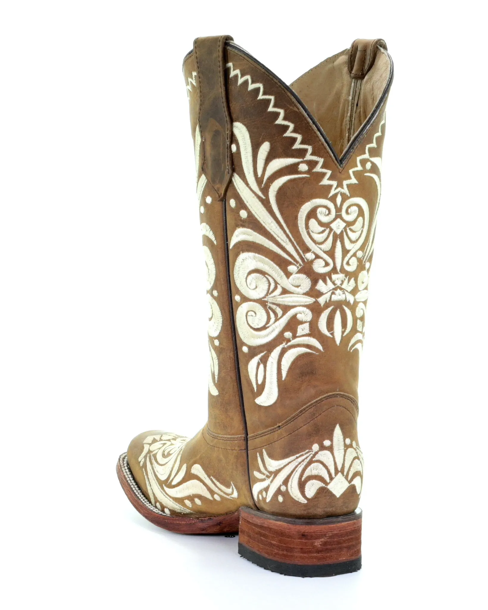 Women's Tan Embroidered Western Boots