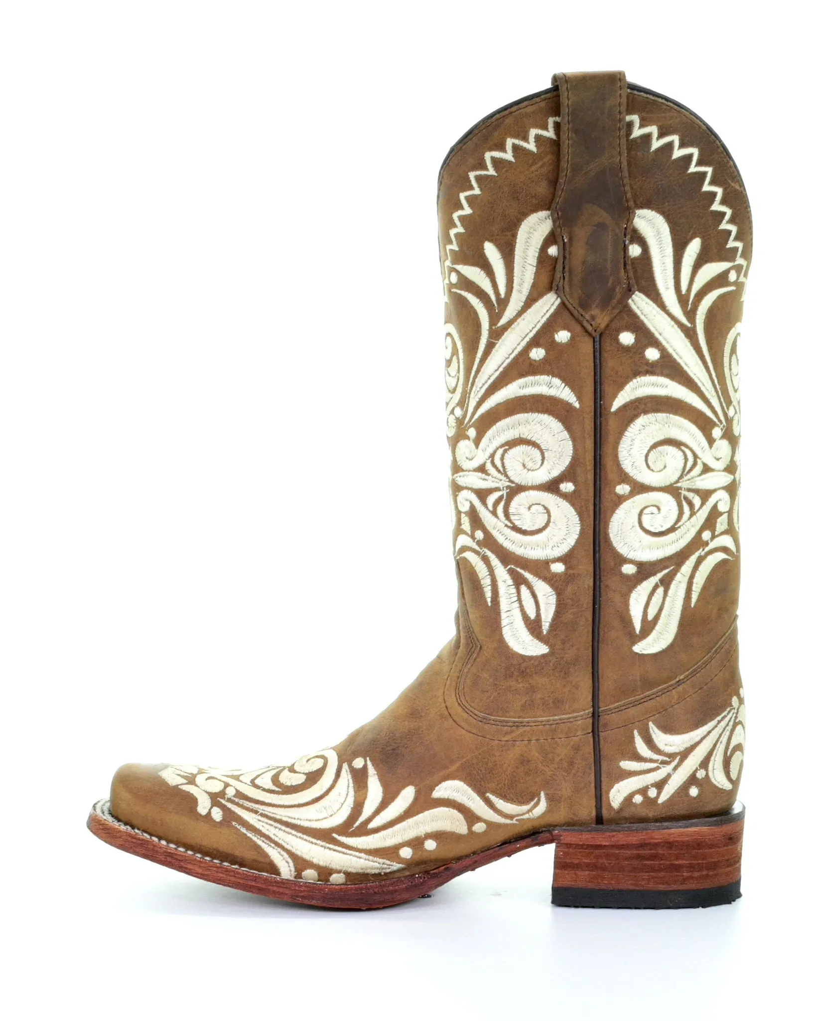 Women's Tan Embroidered Western Boots