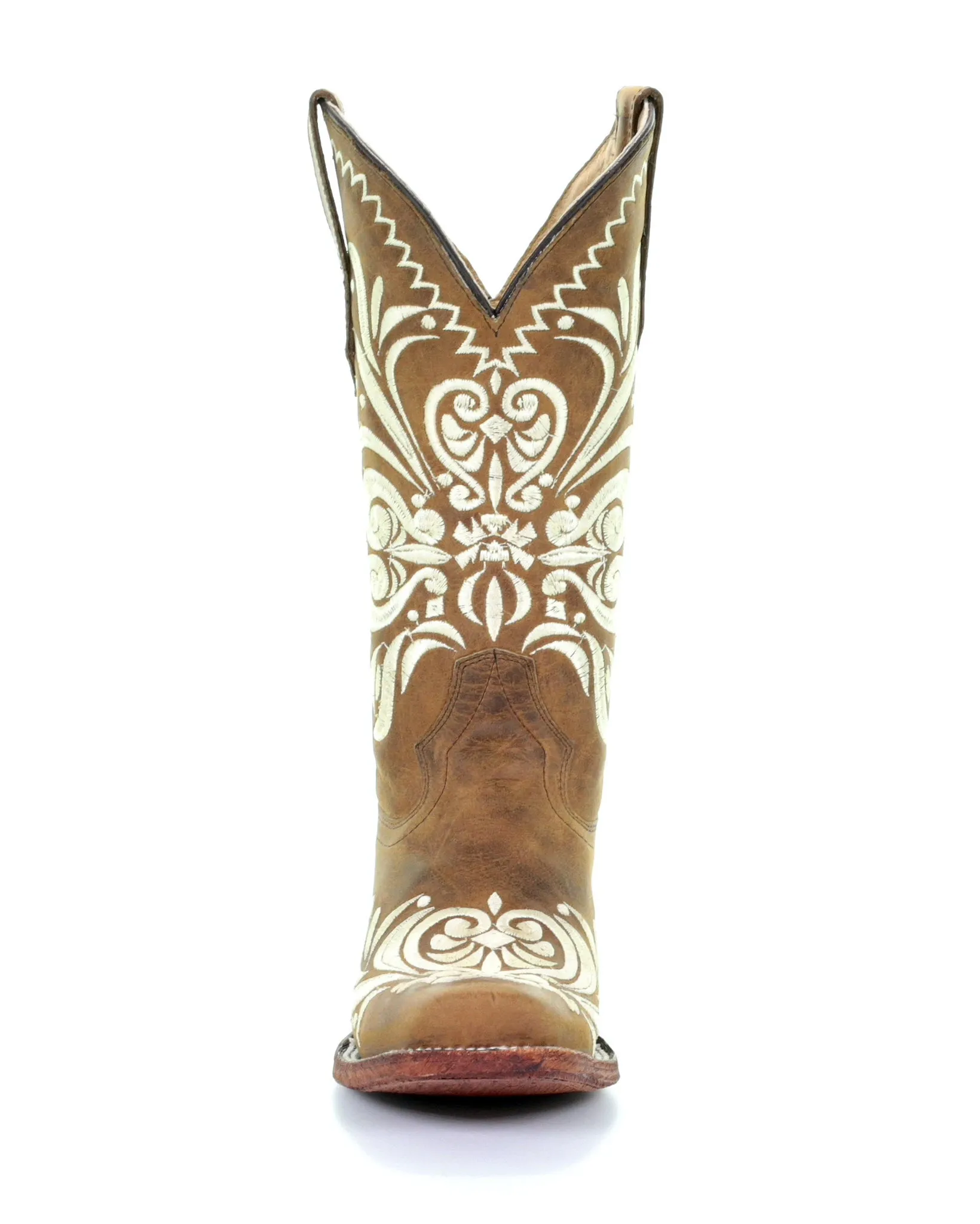 Women's Tan Embroidered Western Boots