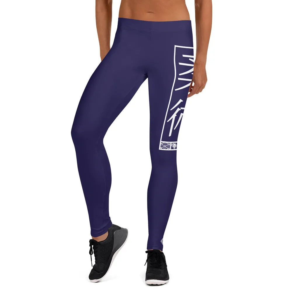 Women's Yoga Pants Workout Leggings For Jiu Jitsu 002 - Midnight Blue