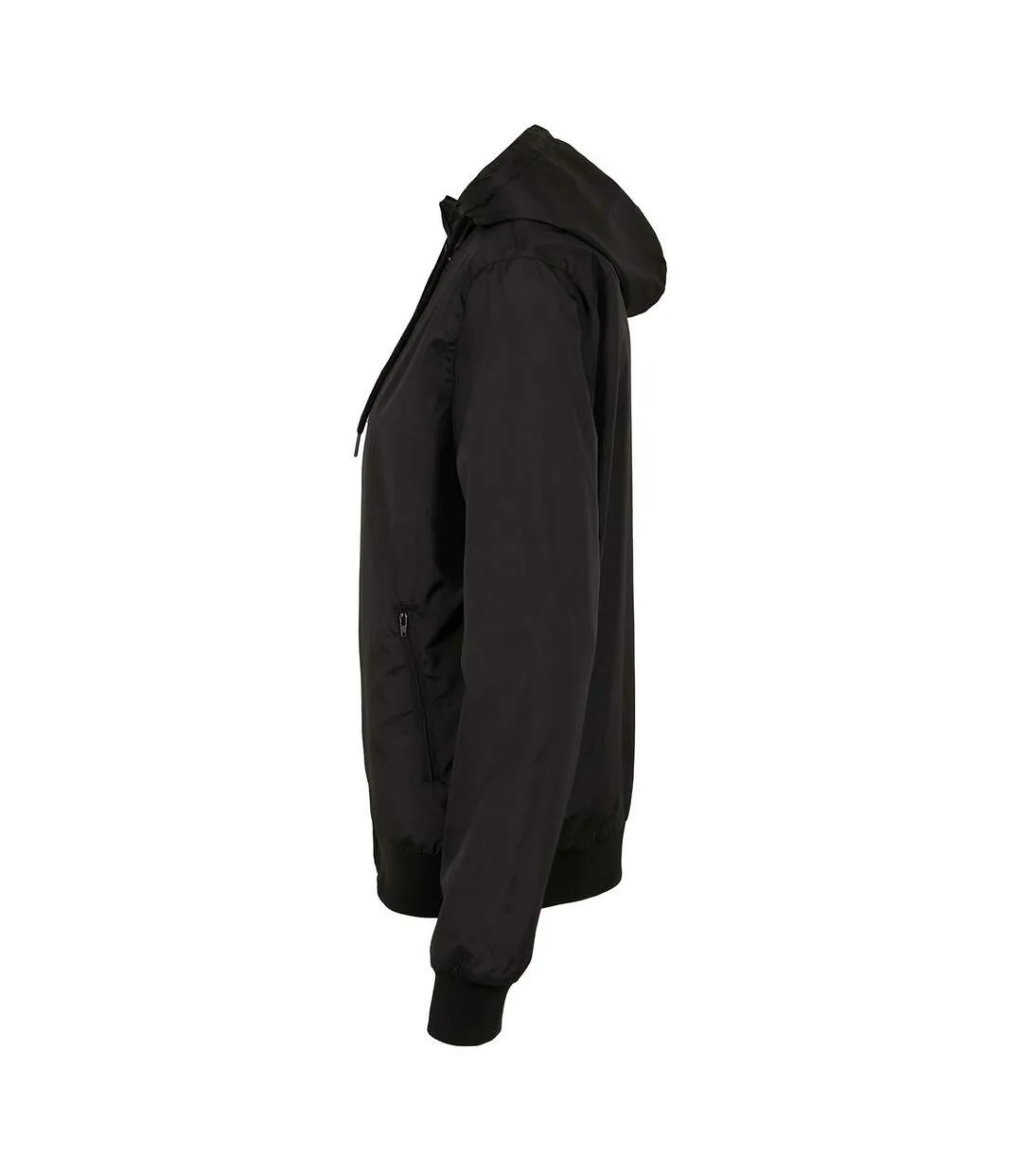 Womens/ladies windrunner two tone jacket black Build Your Brand