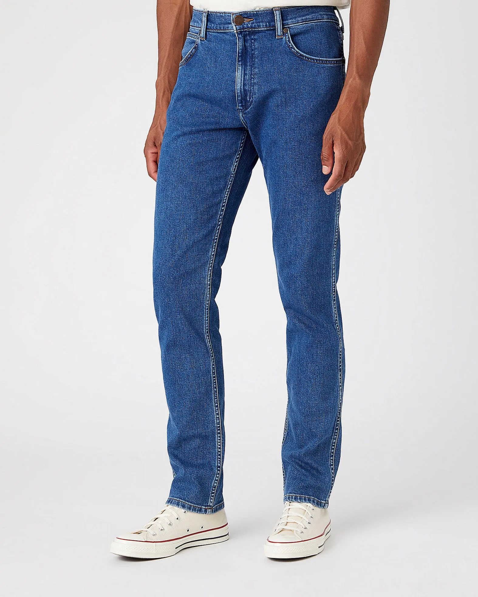 Wrangler Greensboro Regular Fit Mens Jeans - The Stone Ride