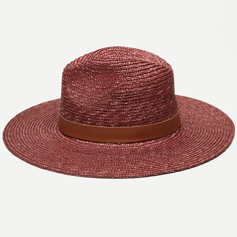 Wyeth Kamryn Straw Hat - Wine