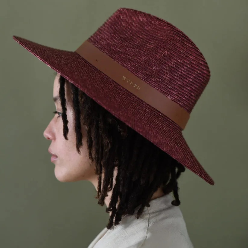 Wyeth Kamryn Straw Hat - Wine