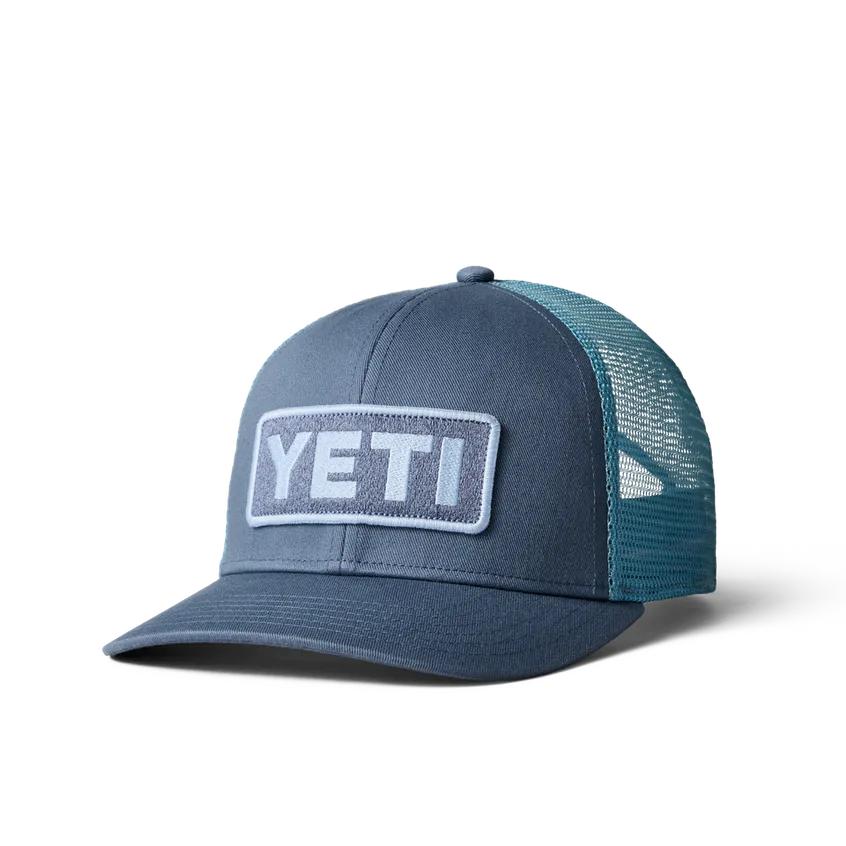 YETI Logo Badge Trucker Hat-Indigo