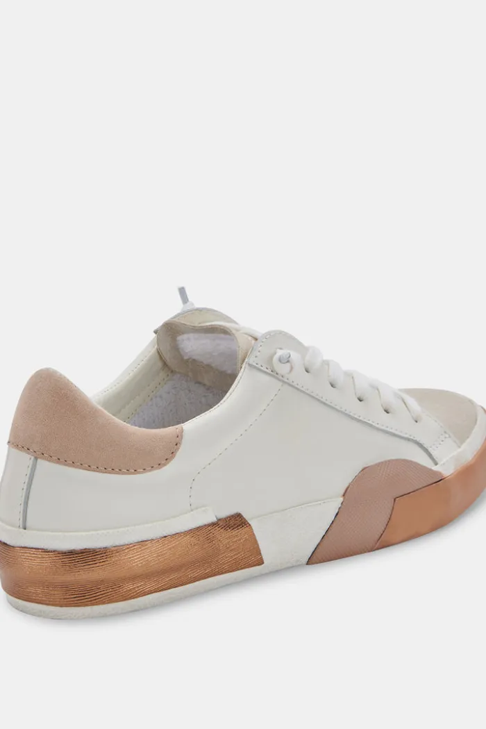 Zina Sneaker - White/Tan Leather