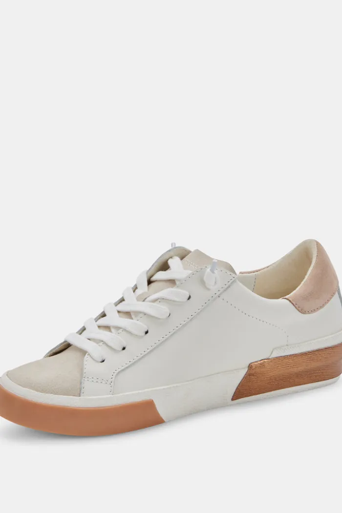 Zina Sneaker - White/Tan Leather